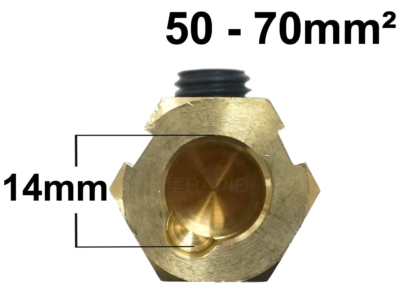 BO3CS70  Dinse Type Cable Socket For 50 To 70 mm Sq Welding Cable